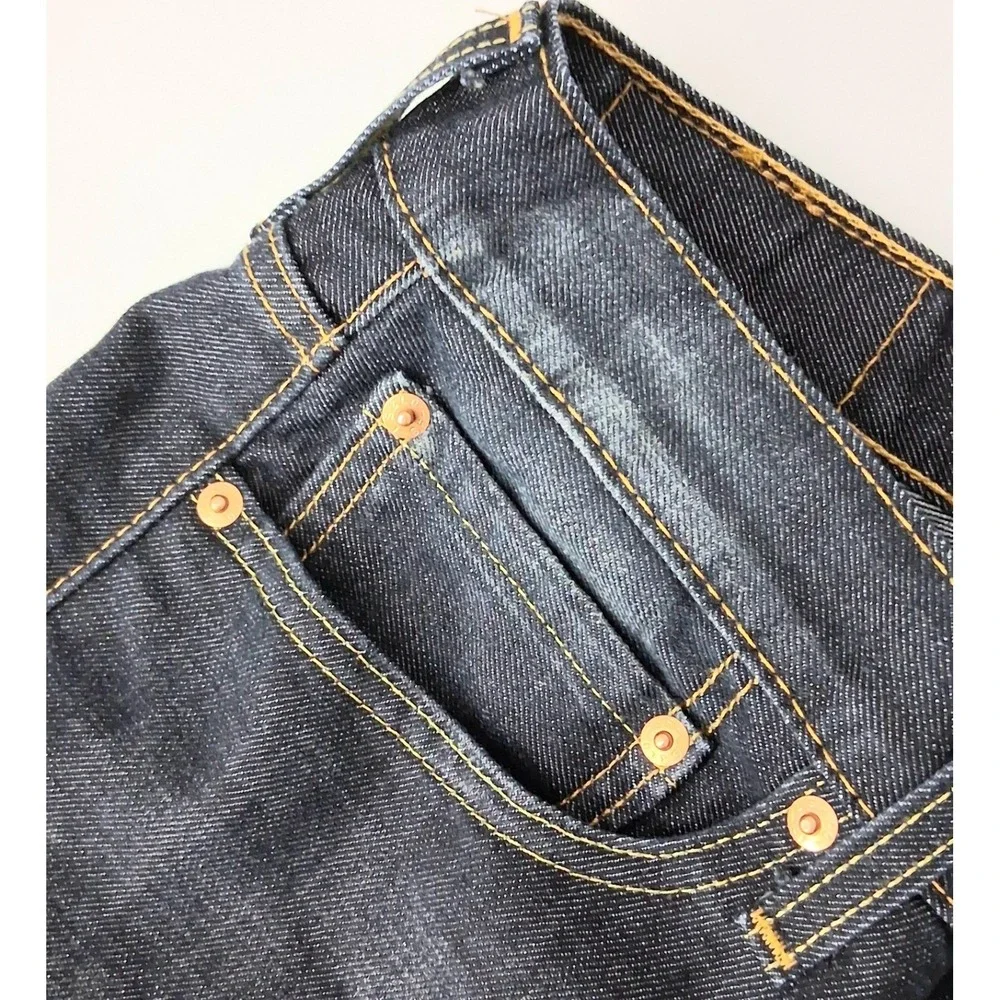 Levi's 513 Jeans Men's Size 36x32 Dark Wash Denim Pockets Zip Pre-owned